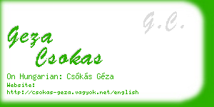 geza csokas business card